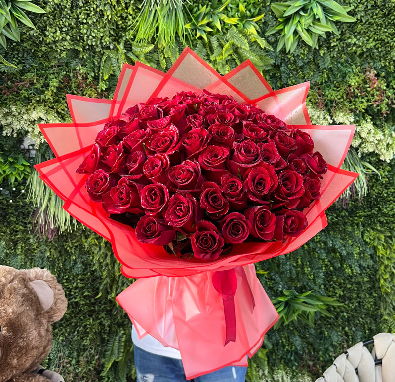 51 Fresh Red Roses