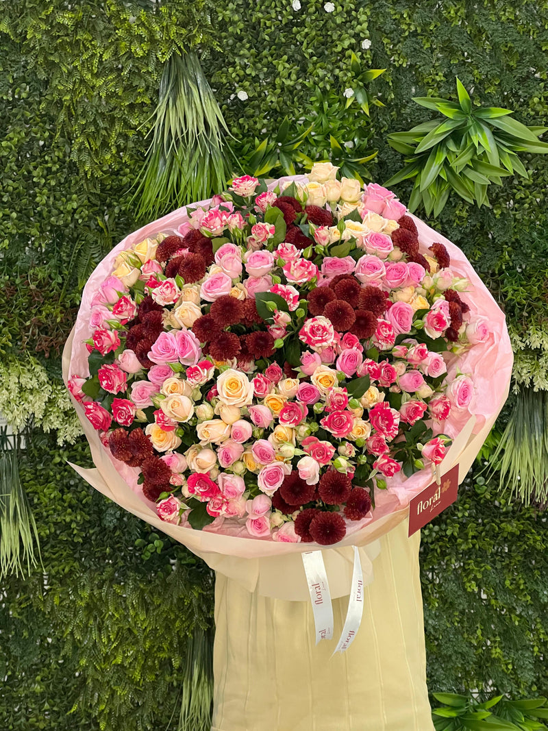 Colorful Mixed Spray Roses Bouquet