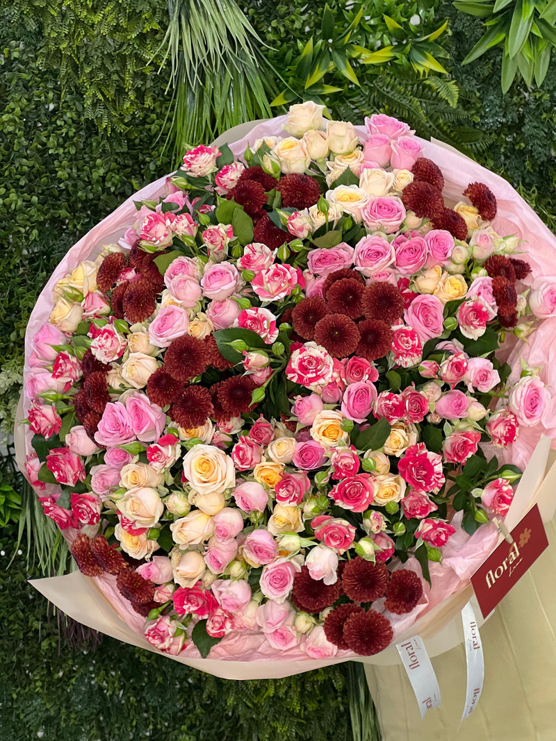 Colorful Mixed Spray Roses Bouquet