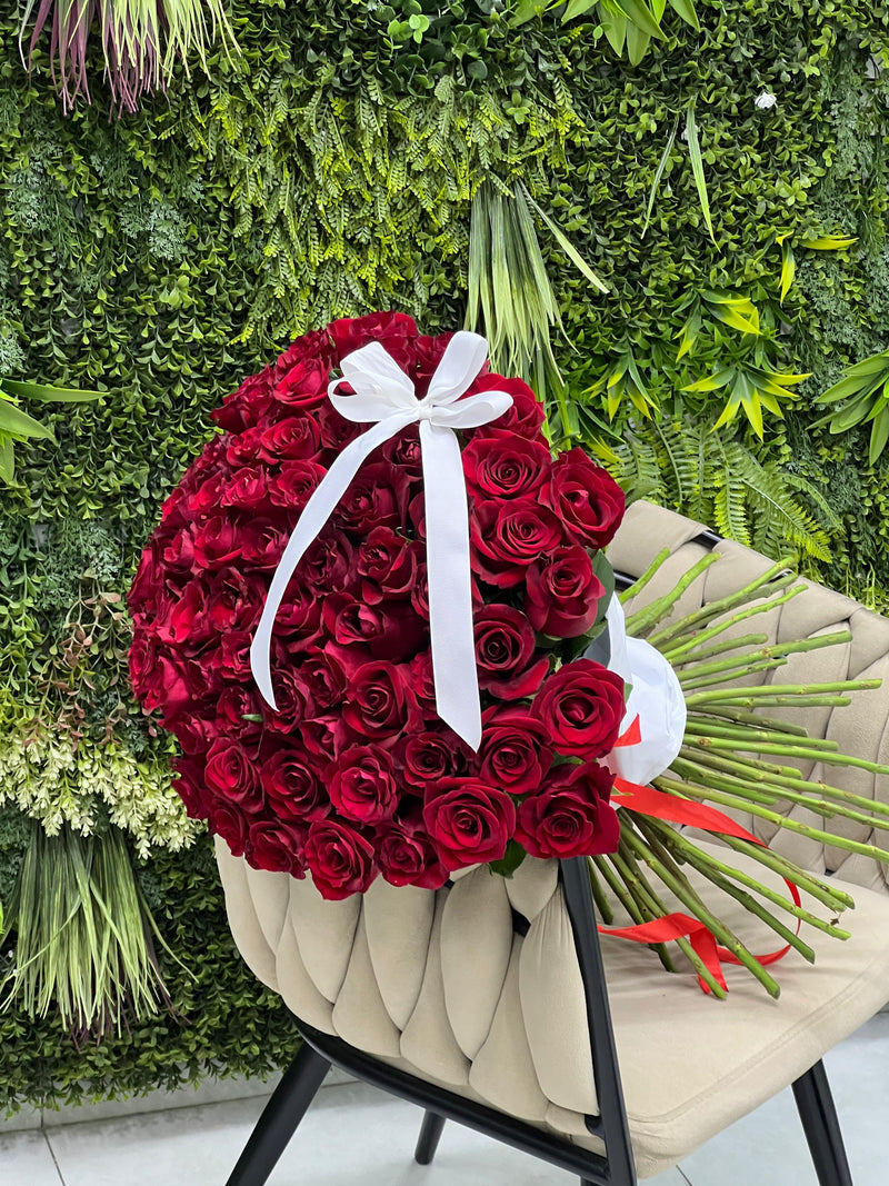 61 Fresh Red Roses Bunch