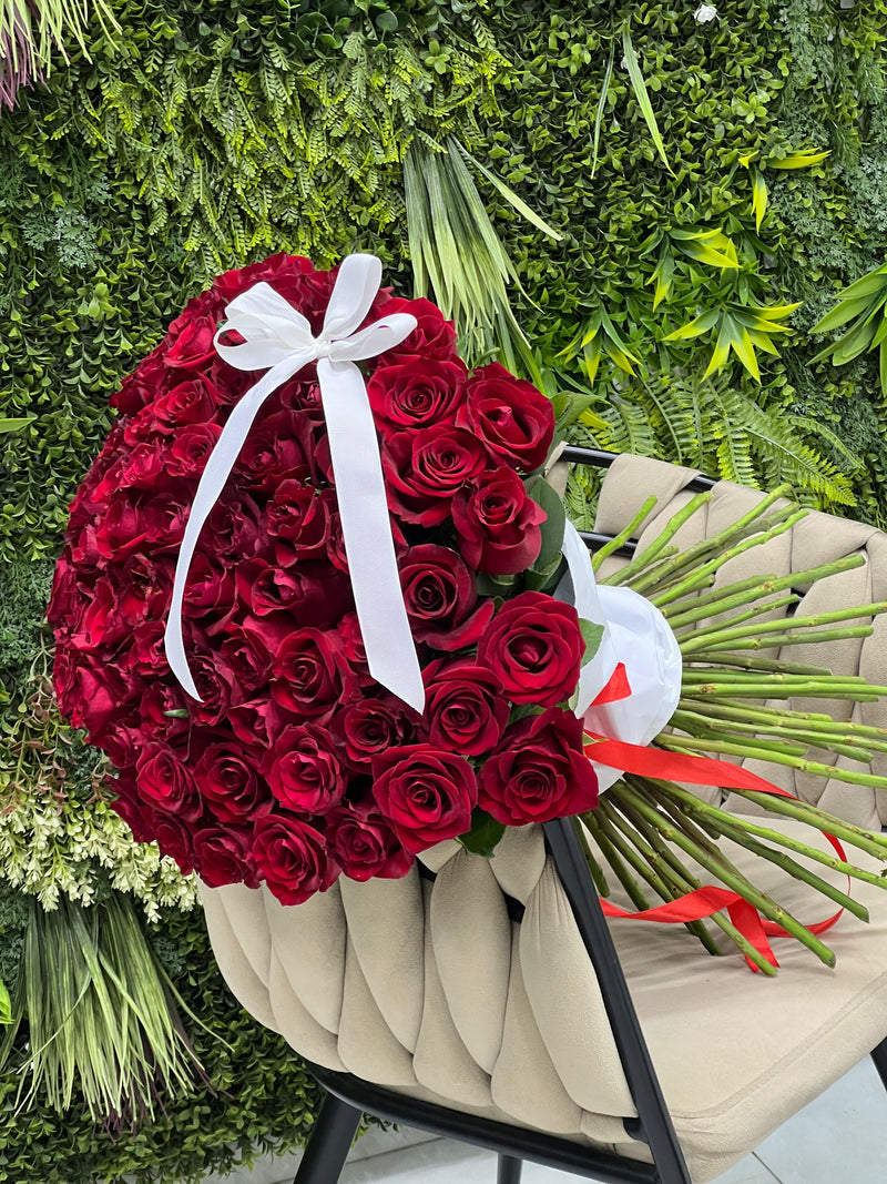 61 Fresh Red Roses Bunch