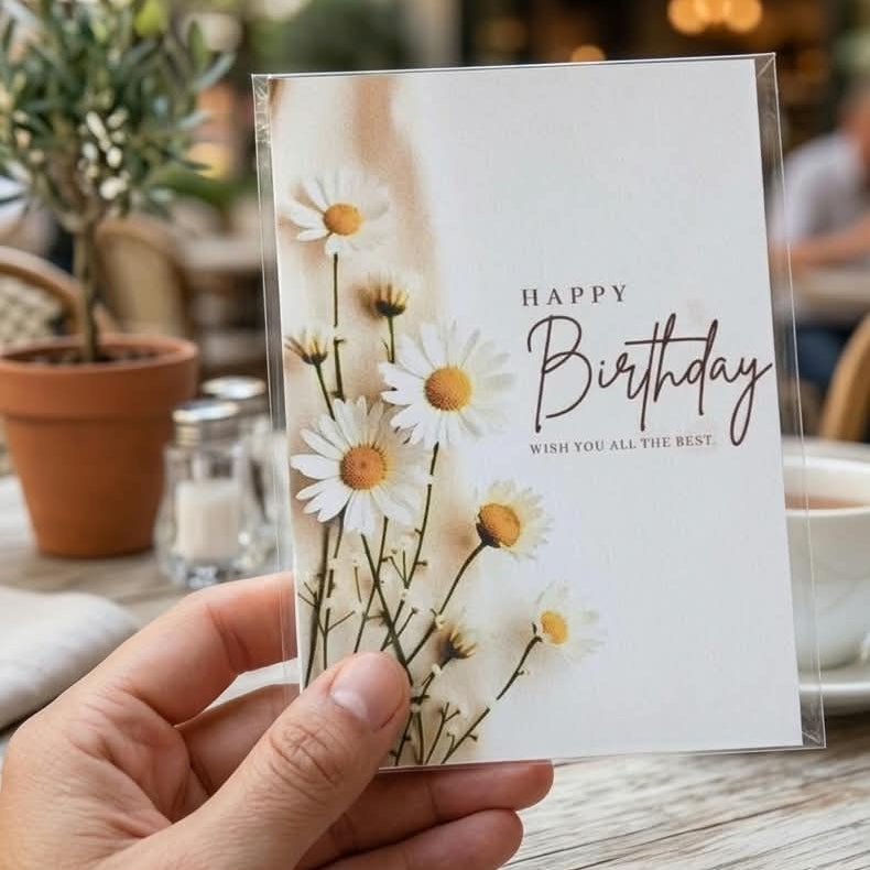 Happy Birthday Daisy Field Greeting Card