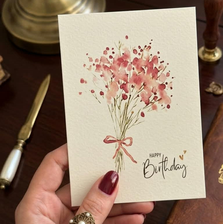 Happy Birthday Pink Blossom Card