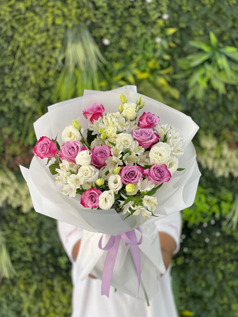 Elegant Lavender & White Bouquet