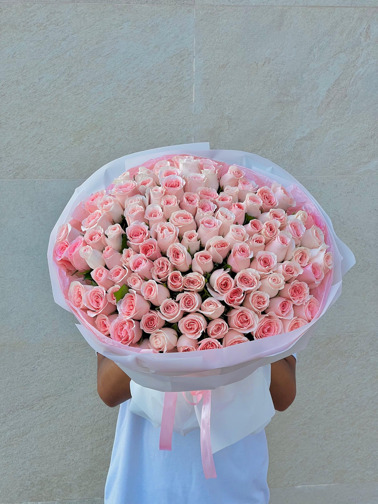 101 Pink Roses Bouquet