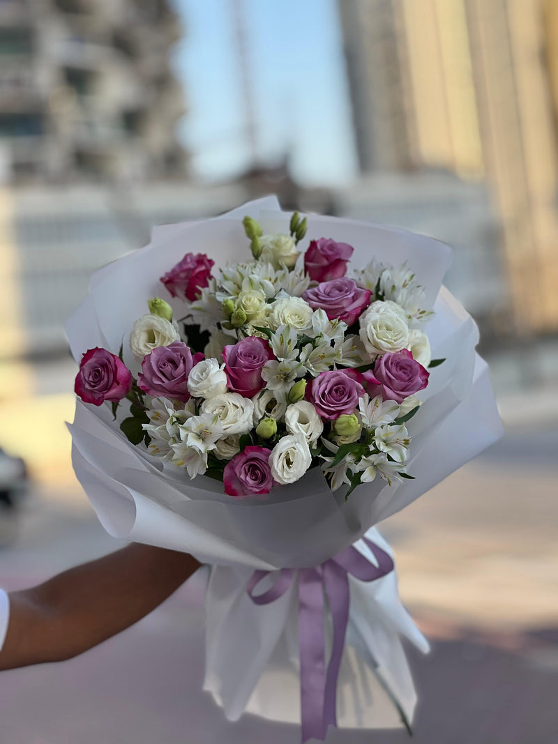 Elegant Lavender & White Bouquet