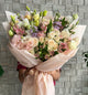 Enchanted Peach Lisianthus And Rose Garden Bouquet