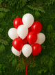 Red and White Helium Balloons