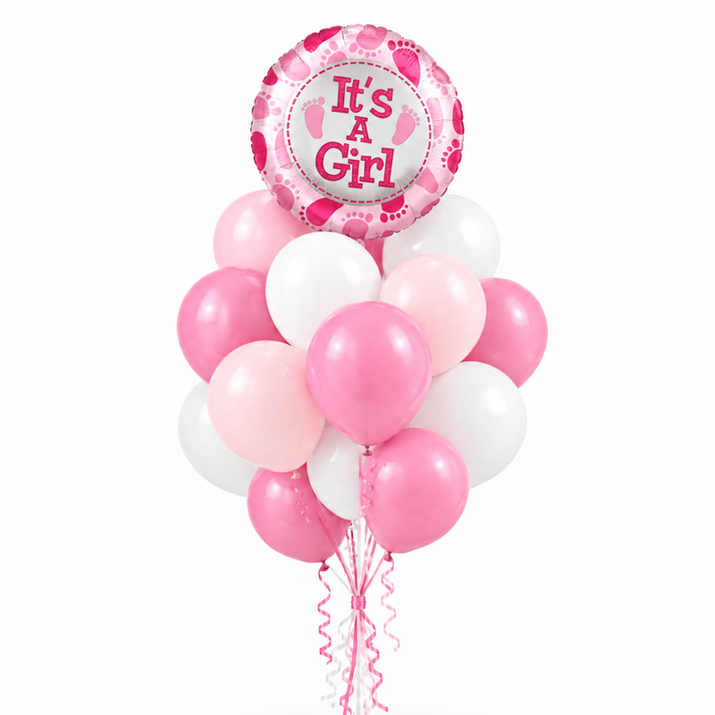 It’s a Girl Celebration Balloon Bunch