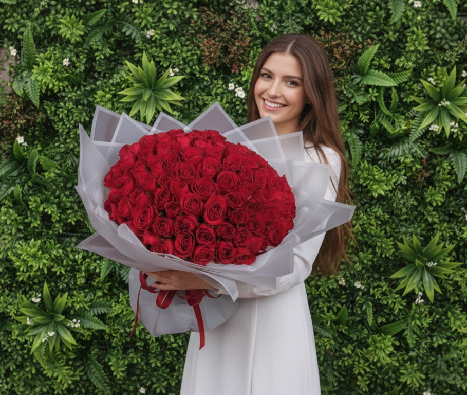 Midnight Desire Bouquet - 71 Red Roses