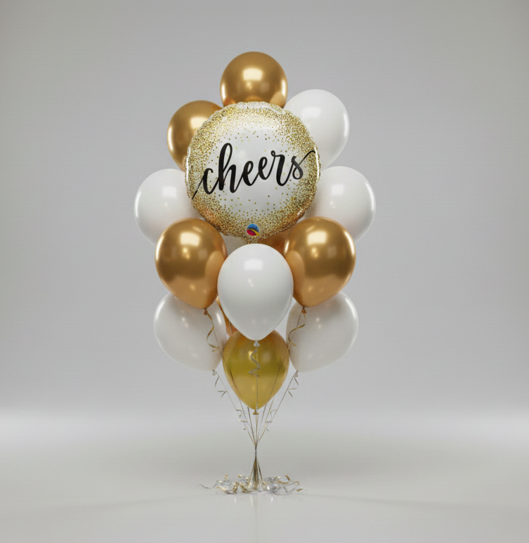 Cheers Foil Balloons Set -  Helium Filled