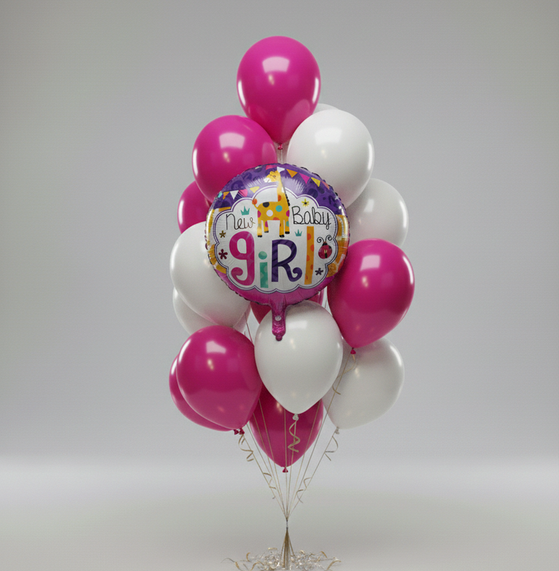 It’s a Girl Celebration Balloon Bunch