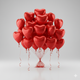 21 Red Heart Balloons