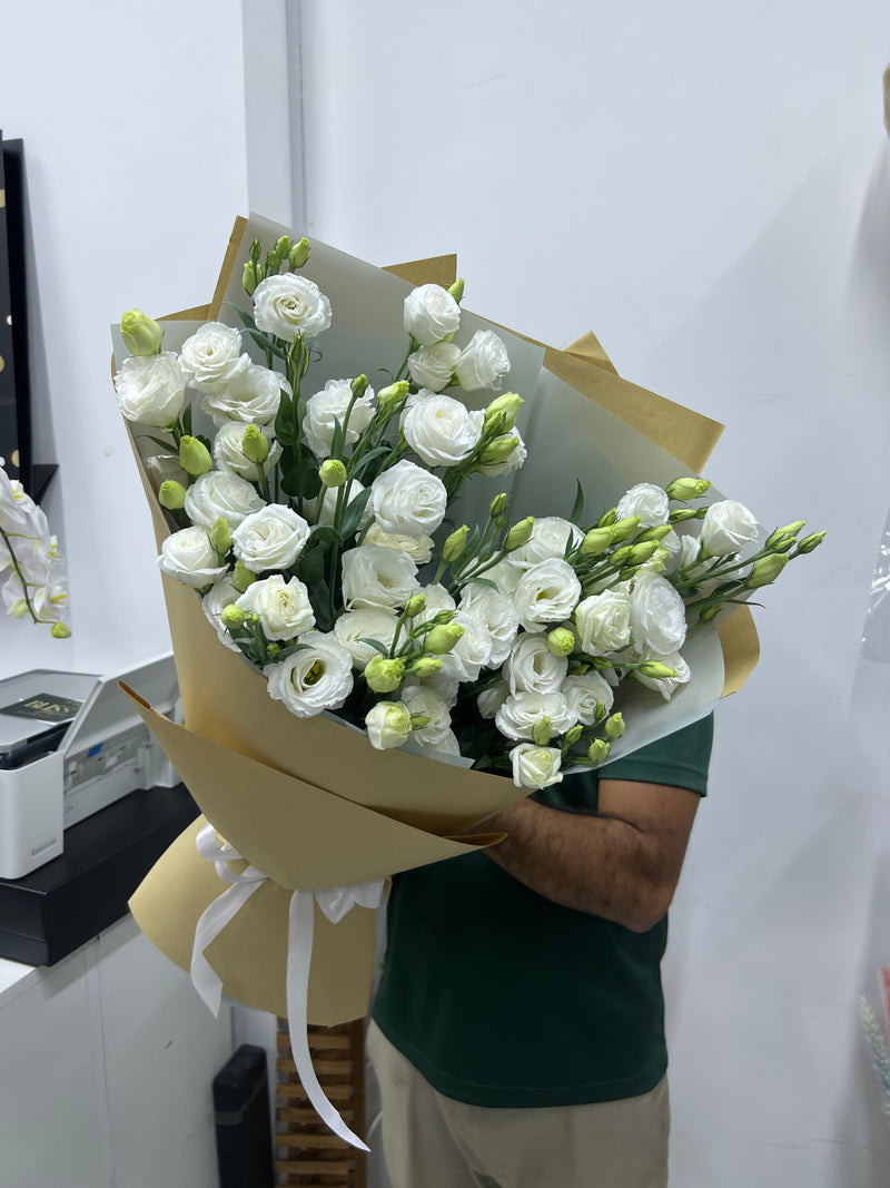 White Lisianthus Bouquet