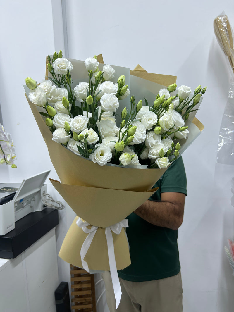 White Lisianthus Bouquet