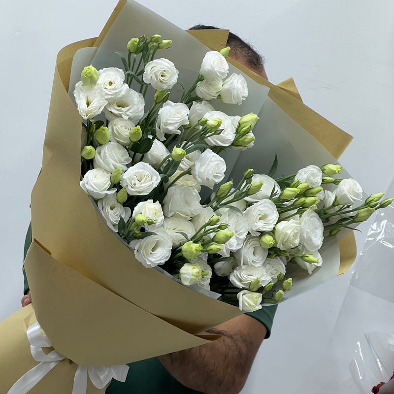 White Lisianthus Bouquet