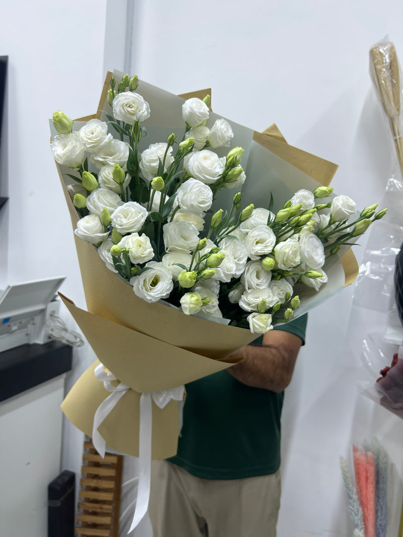 White Lisianthus Bouquet