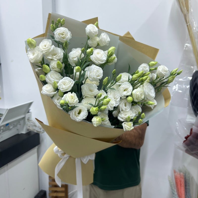 White Lisianthus Bouquet