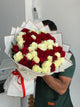 51 Red and White Roses Bouquet