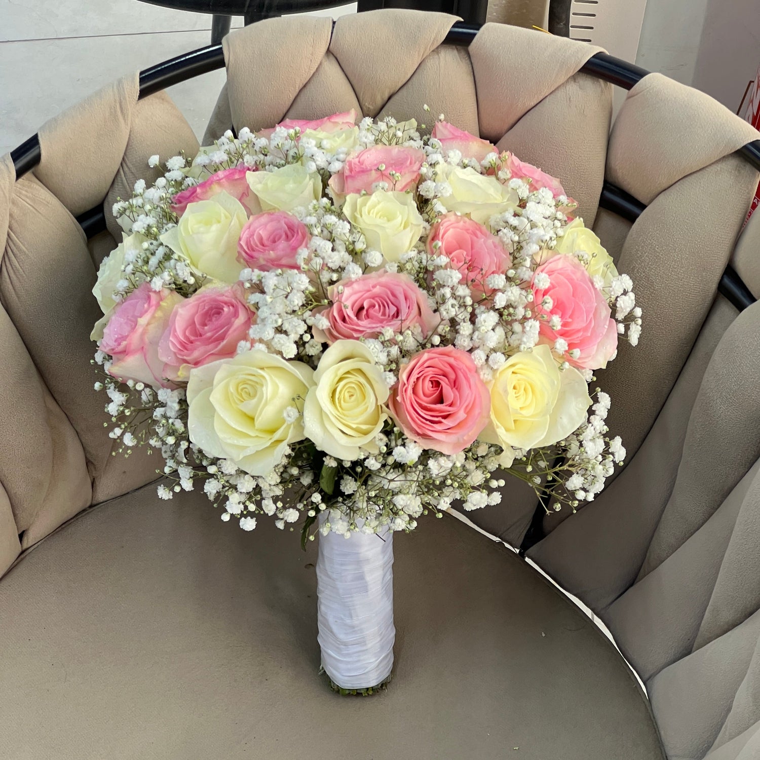 Pink Whisper Bridal Hand Bouquet
