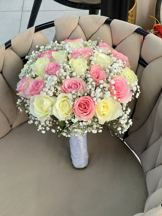 Pink Whisper Bridal Hand Bouquet