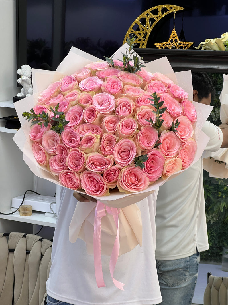 Soft Pink Elegance - 51 Pink Roses