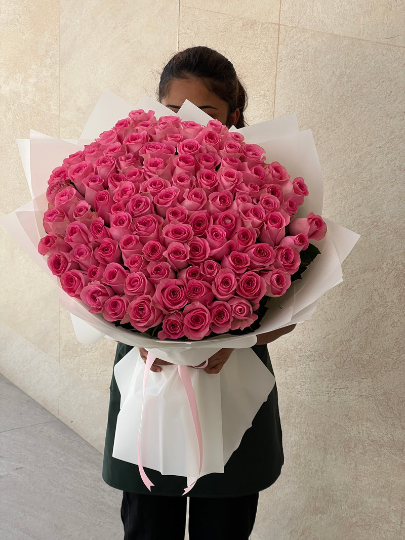 101 Pink Roses Bouquet
