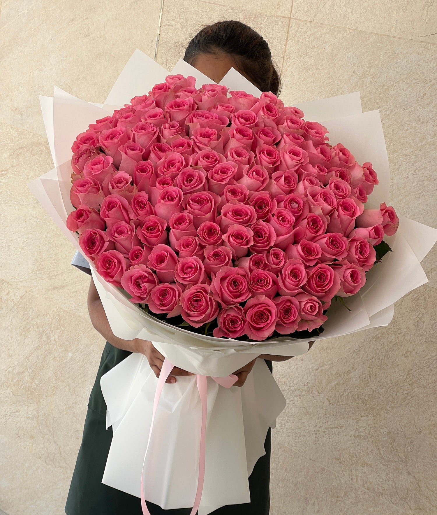 101 Pink Roses Bouquet