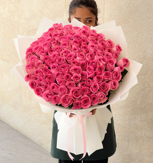 101 Pink Roses Bouquet