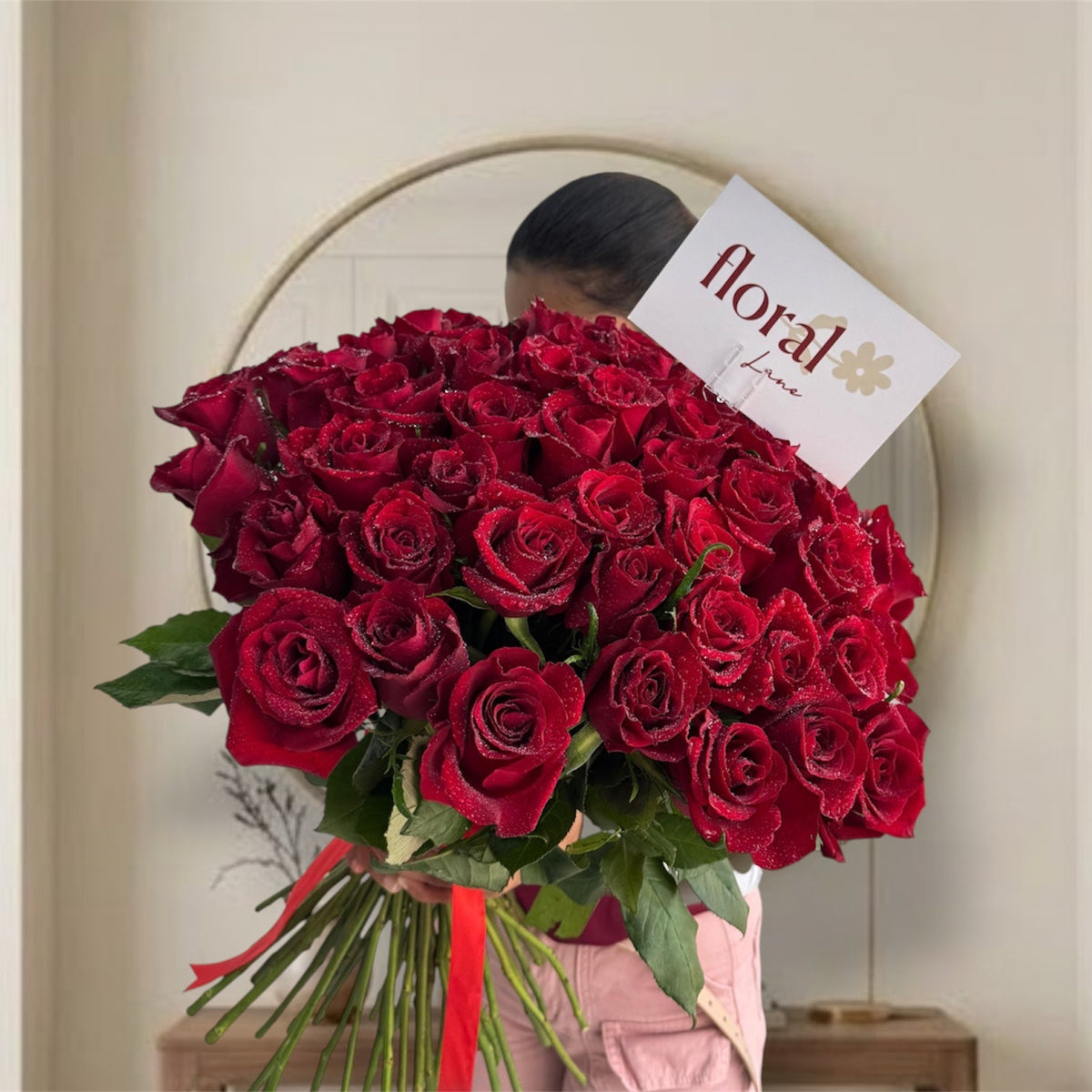 51 Red Roses Bunch