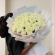 35 White Roses Bouquet