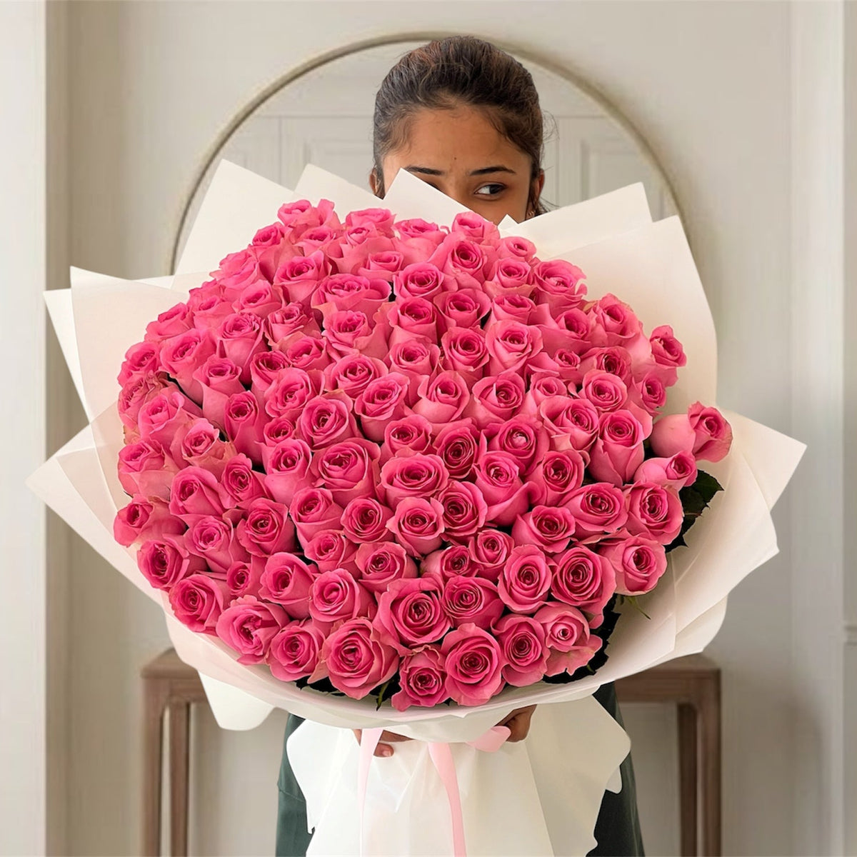 101 Pink Roses Bouquet