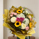 Radiant Sunflower And Hydrangea Garden Bouquet