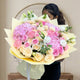 Exquisite Pink And Peach Luxury Garden Bouquet