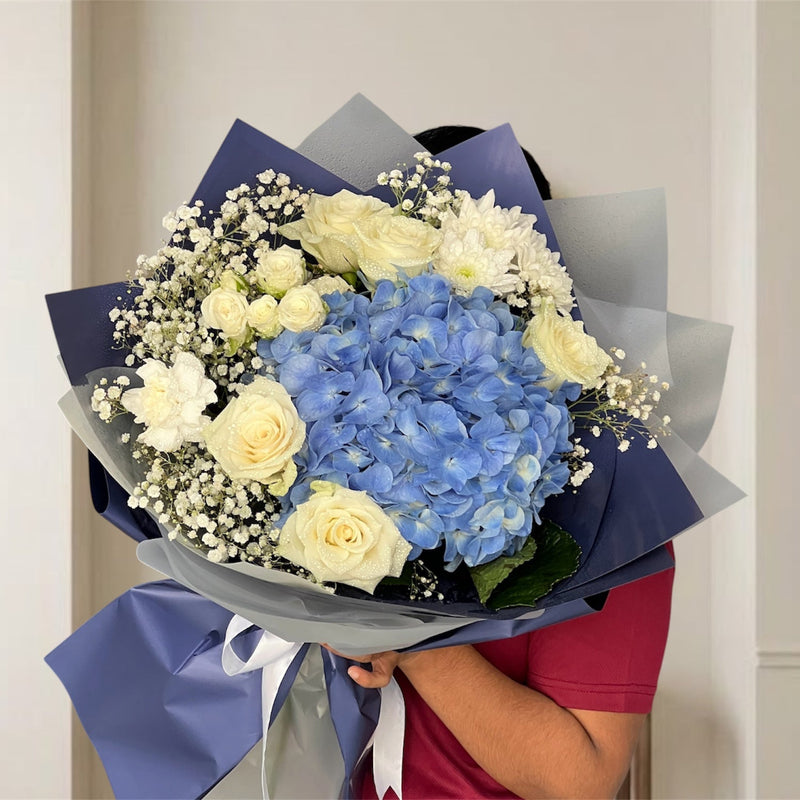 Sapphire Harmony Hand-Tied Bouquet
