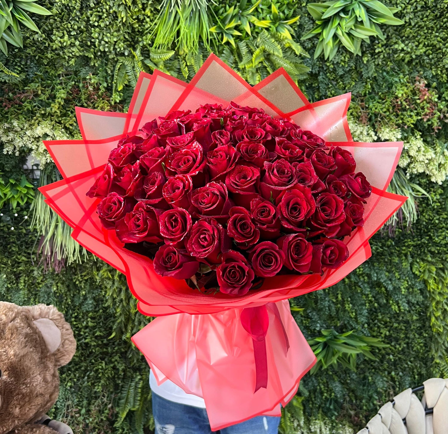 51 Fresh Red Roses