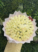101 White Roses Bouquet