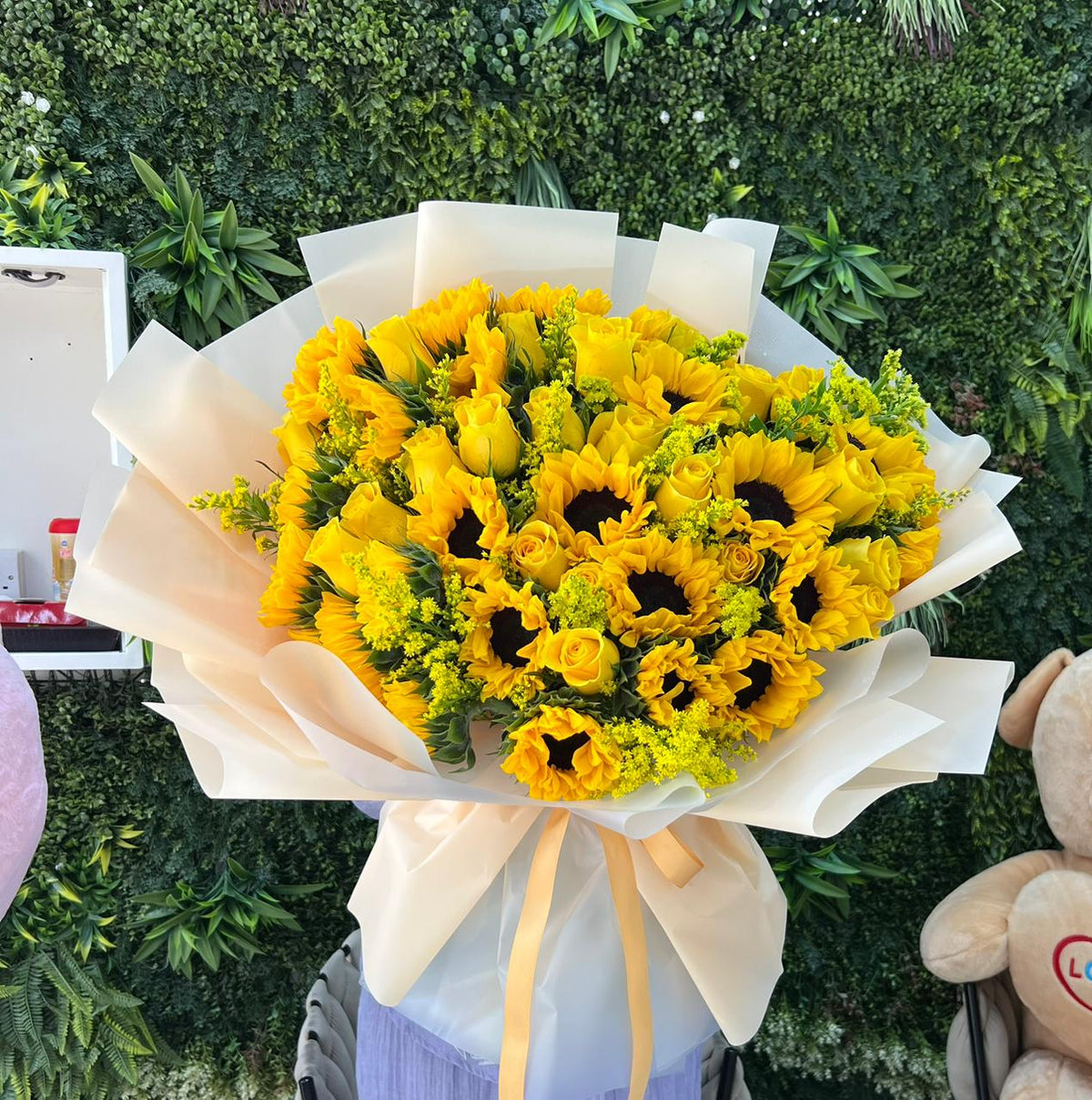 The Sunshine Embrace - Big Sunflowers Bouquet