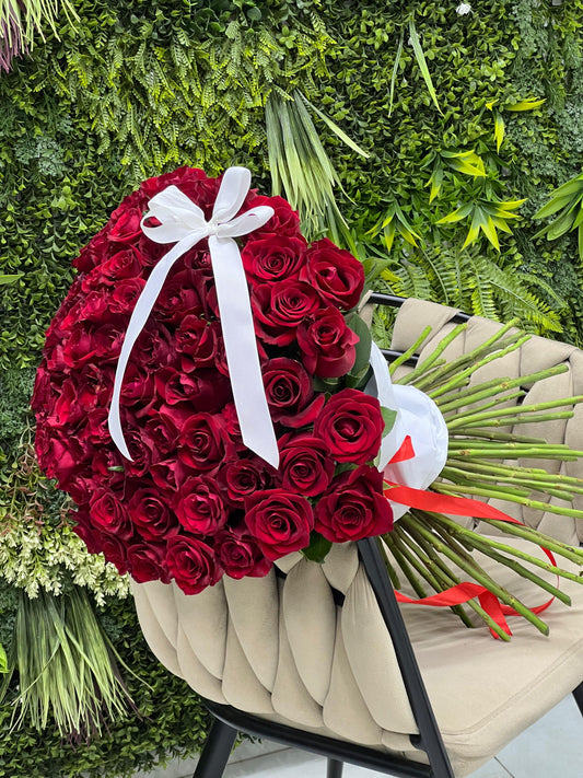 61 Fresh Red Roses Bunch