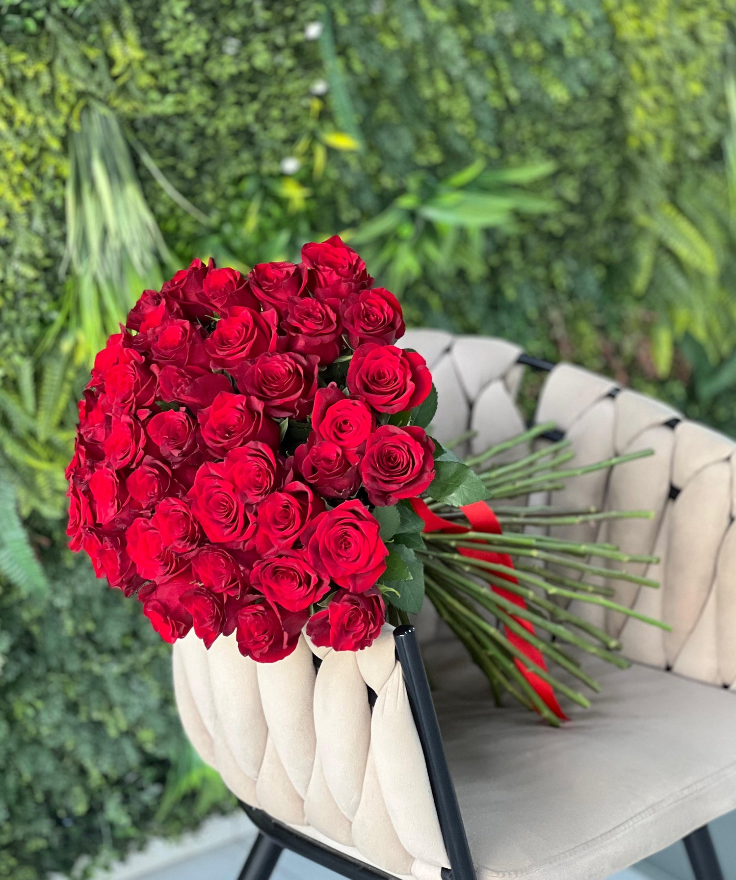 51 Red Roses Bunch