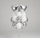 Plain Silver Heart Foil Balloons Set - Helium Filled