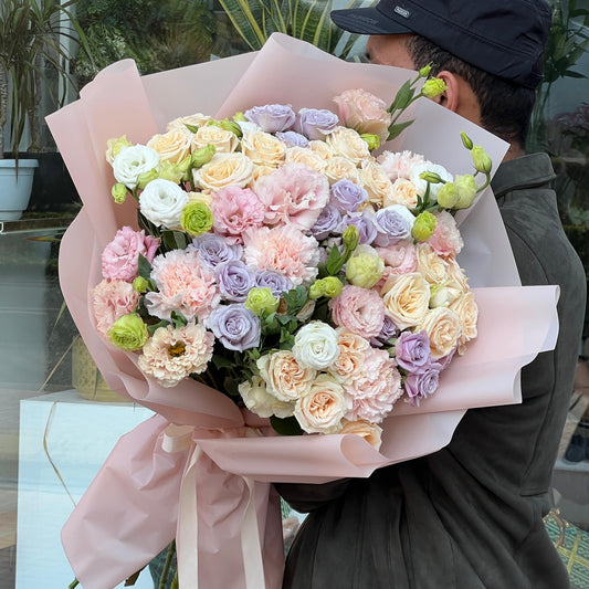 Lavender Peach Mist Bouquet