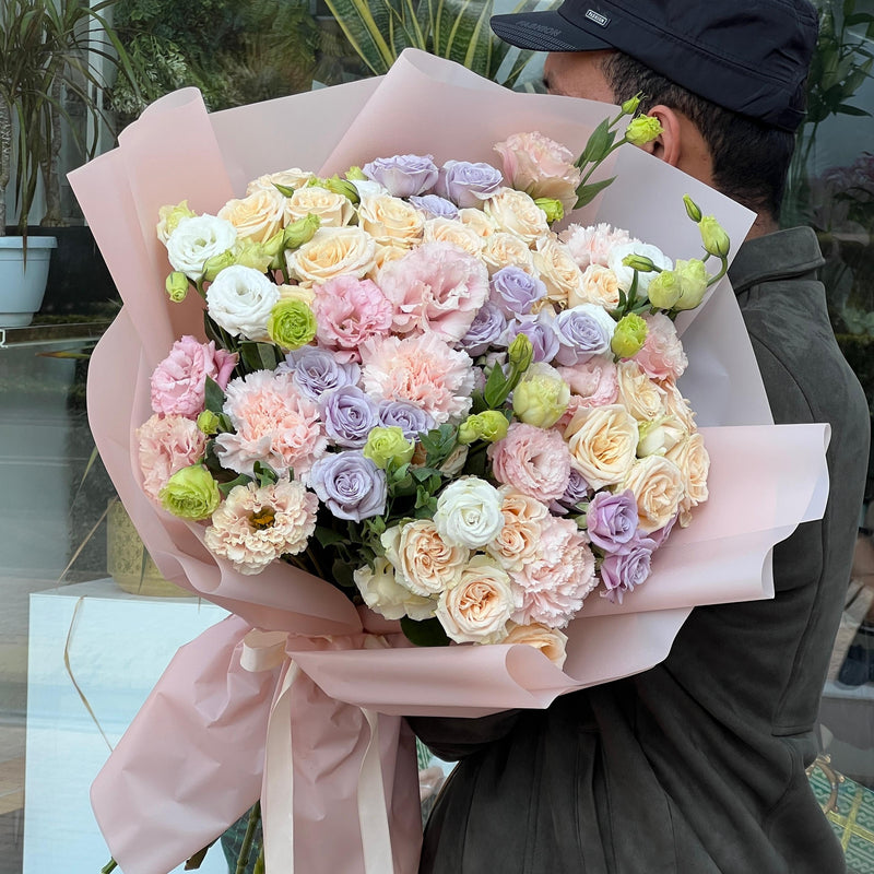 Lavender Peach Mist Bouquet