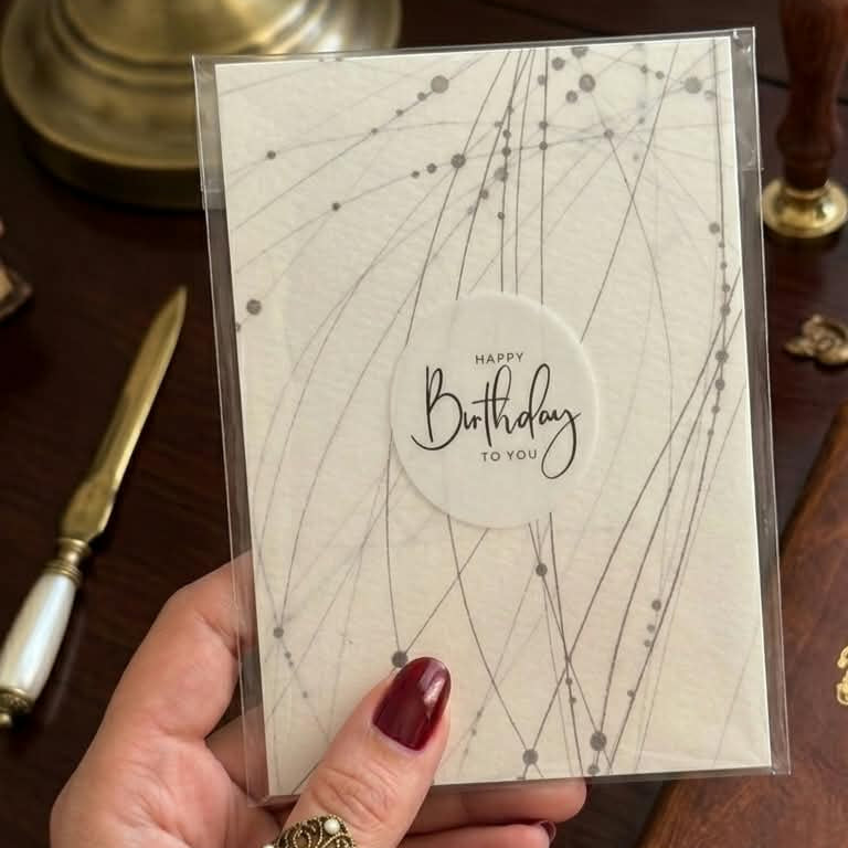 Happy Birthday Abstract Constellation Card