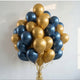 Navy Blue & Gold Metallic Balloon Bouquet
