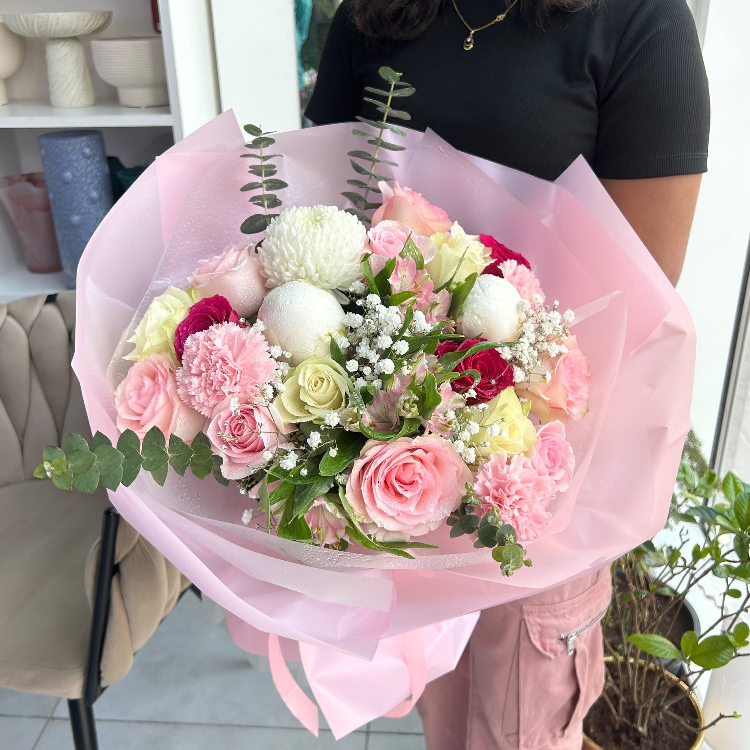 Blushing Peony & Rose Medley
