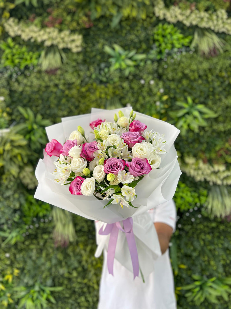 Elegant Lavender & White Bouquet
