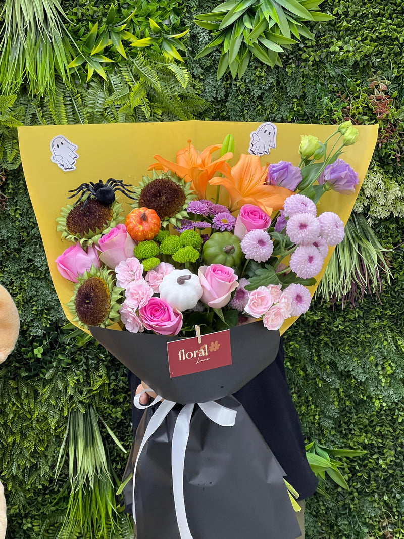 Harvest Moon Blooms - Halloween Bouquet