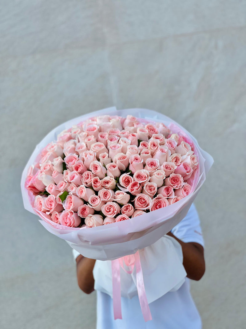 101 Pink Roses Bouquet