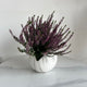 Purple Heather Plant in Marble-Effect Ceramic Pot